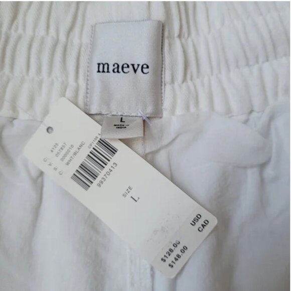 Anthropologie NWT Cristal Embellished White Cotton Shorts size L - Picture 5 of 7